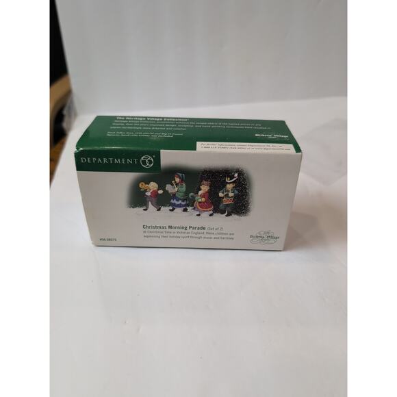Department 56 Christmas Morning Parade 58575 Dickens Village Set Of 2 With Box - Picture 7 of 7